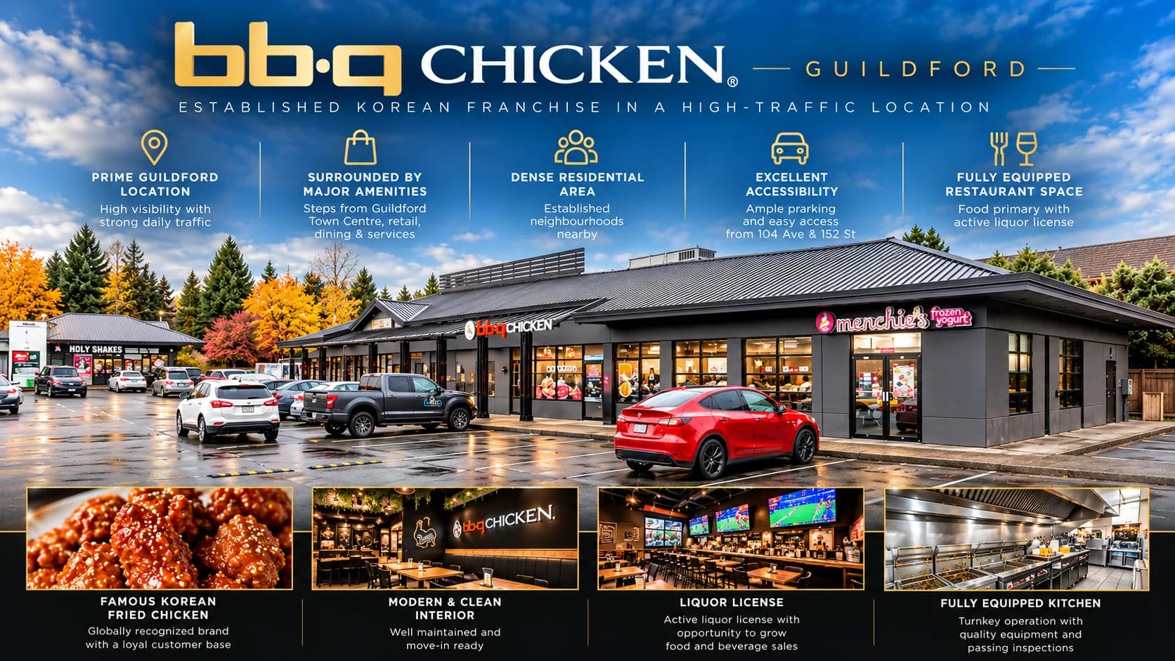 Exterior or interior view of BB.Q Chicken Business Sale